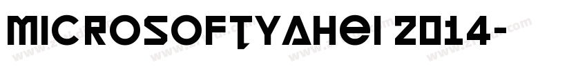 MicrosoftYaHei 2014字体转换